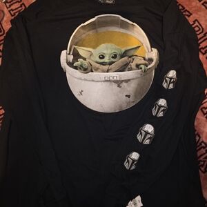 Star Wars Black Kids Shirt with Baby Yoda Design